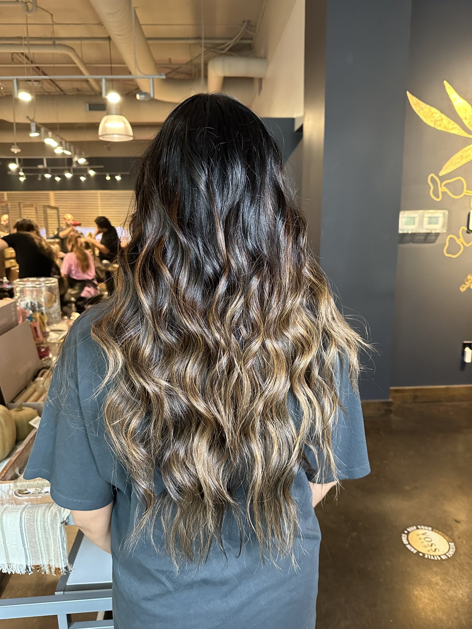 Hair wash at a salon